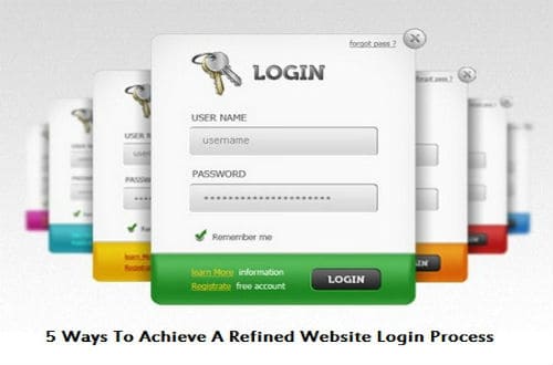 website login process