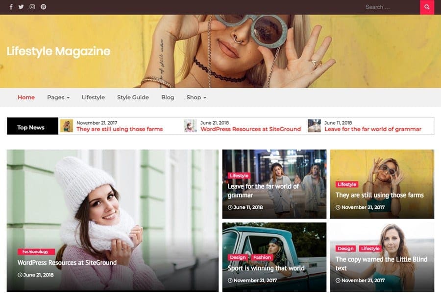 Lifestyle Magazine WordPress Theme