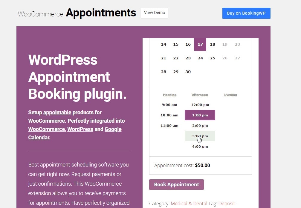 WooCommerce Appointment Plugin