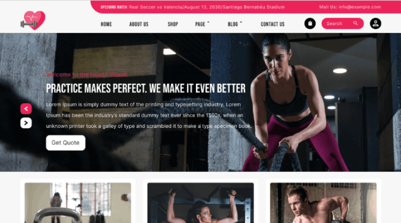 Alpha Health Coach WordPress yoga theme