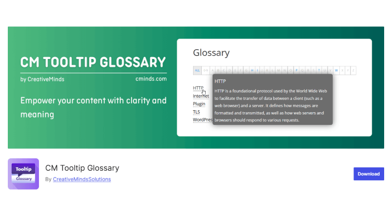 CM Tooltip Glossary