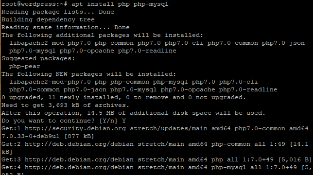 Installing Additional Required Modules and PHP