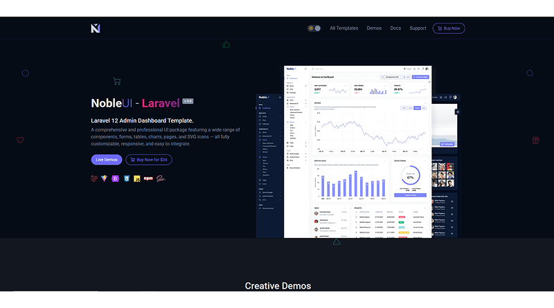 nobleUi-laravel-template