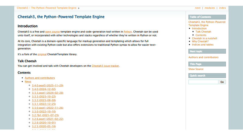 cheetah3-python-template-engine