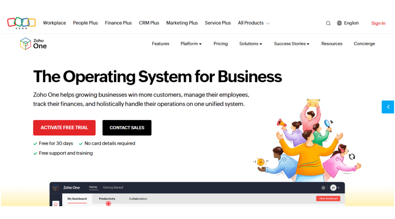zoho-one-homepage