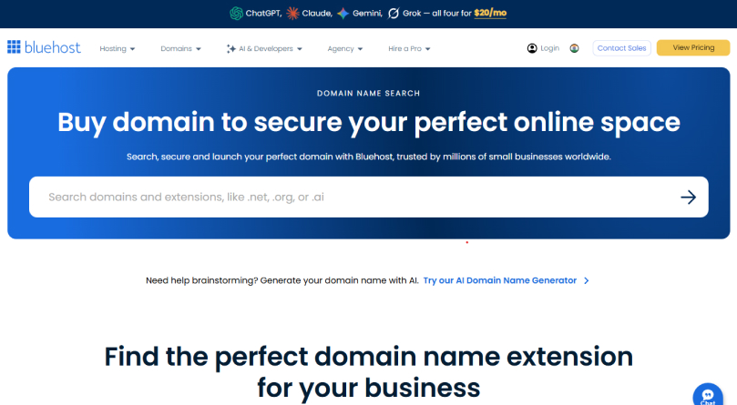 bluehost-in-domain-registration-services