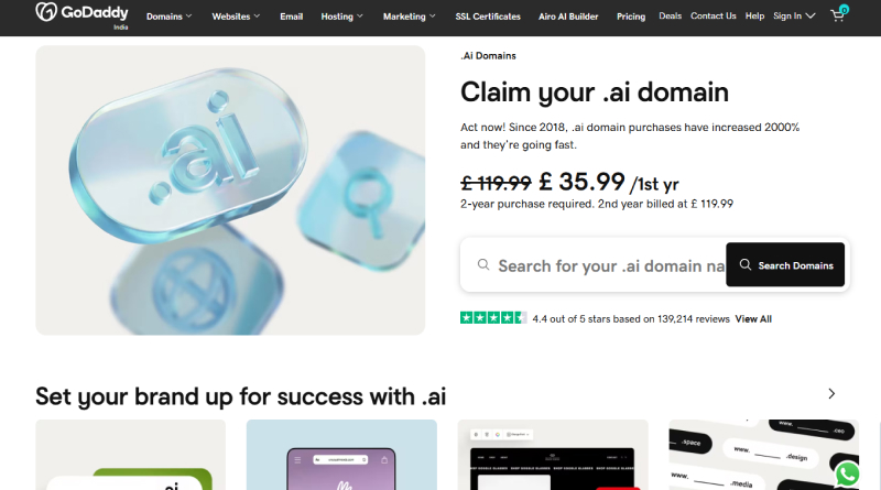 godaddy-ai-domain-name-provider