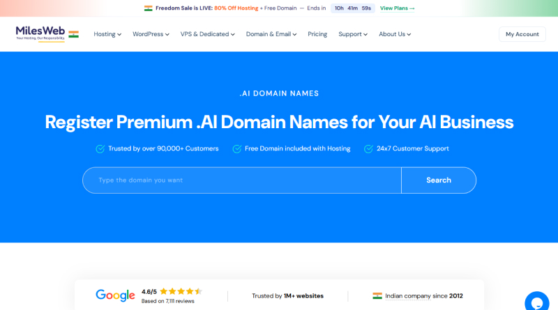 milesweb-ai-domain-name-provider