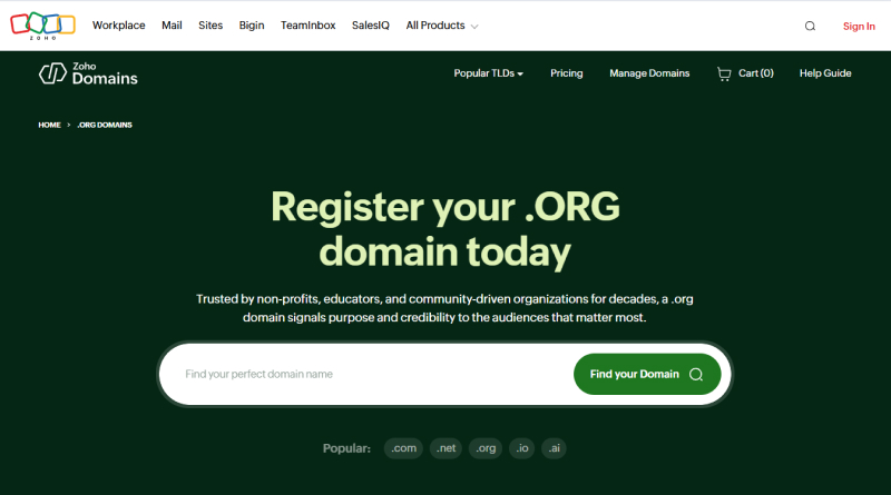 zoho-domain-services