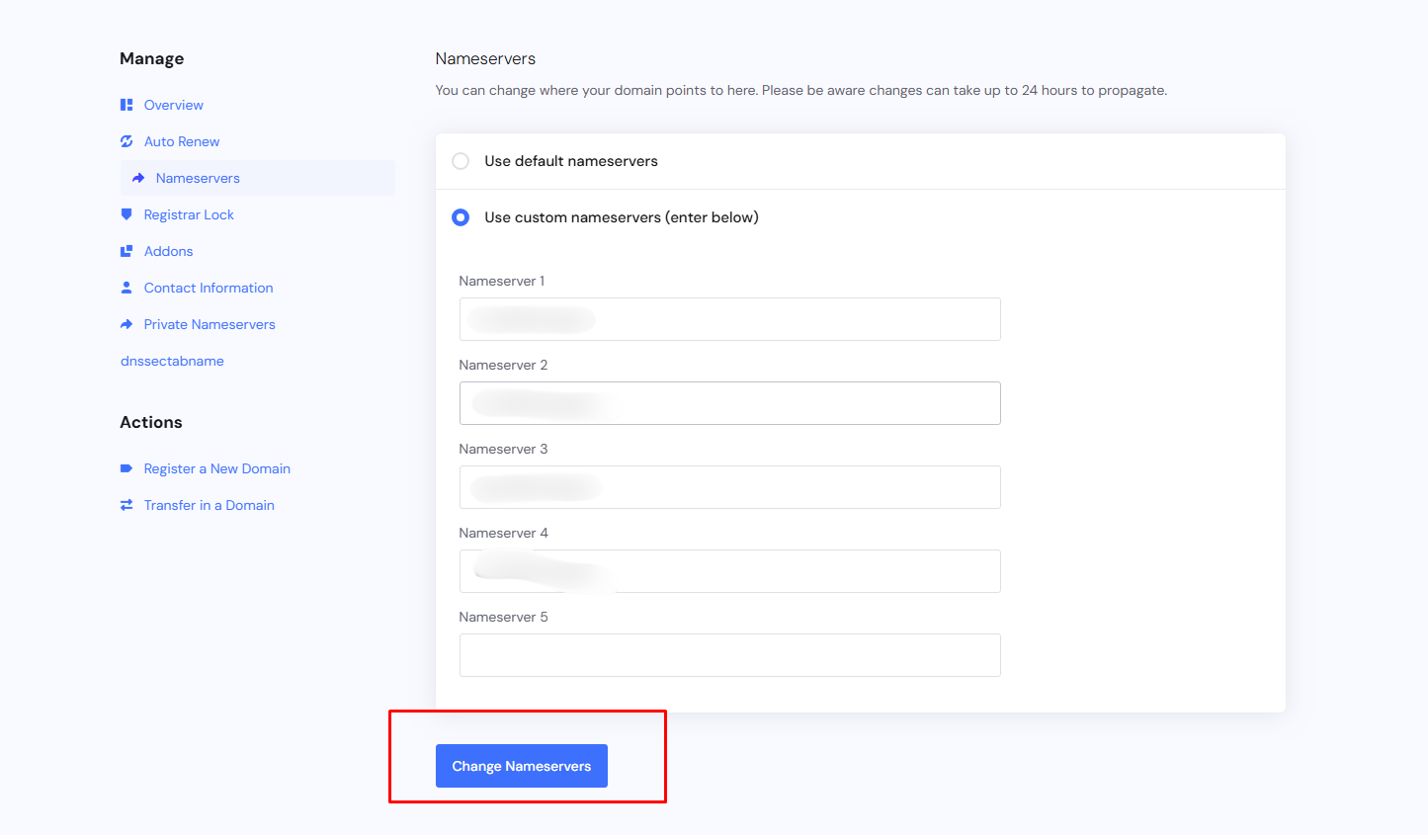 click-on-change-nameserver