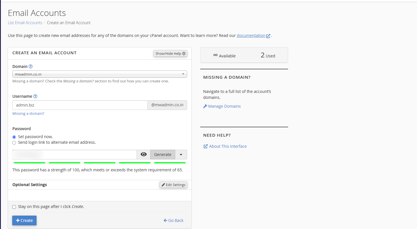 enter the Email and Password