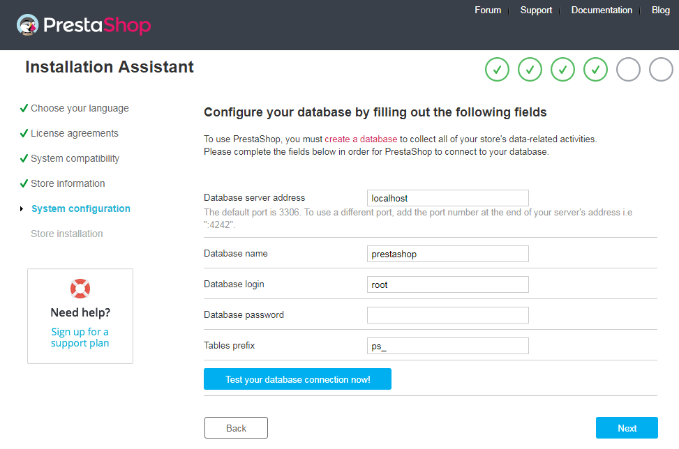 PresatShop system_configuration