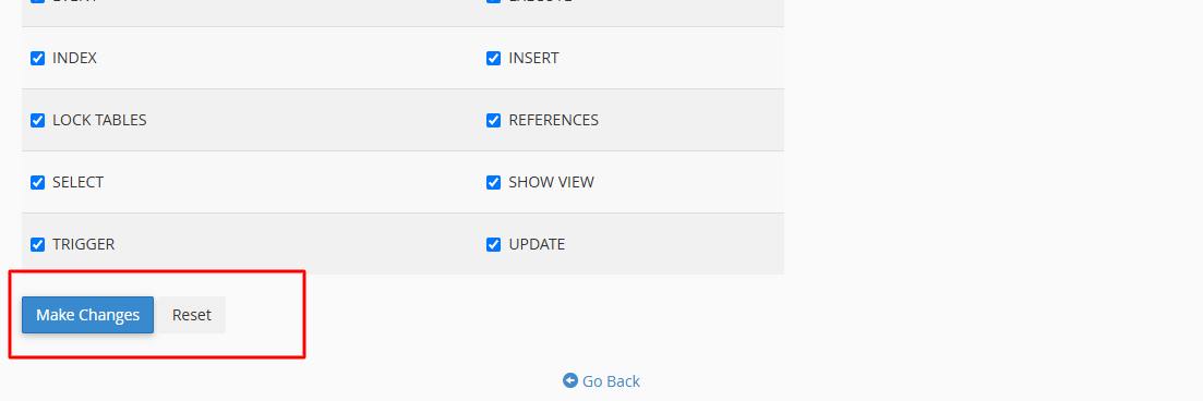 save the settings