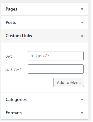 custom links
