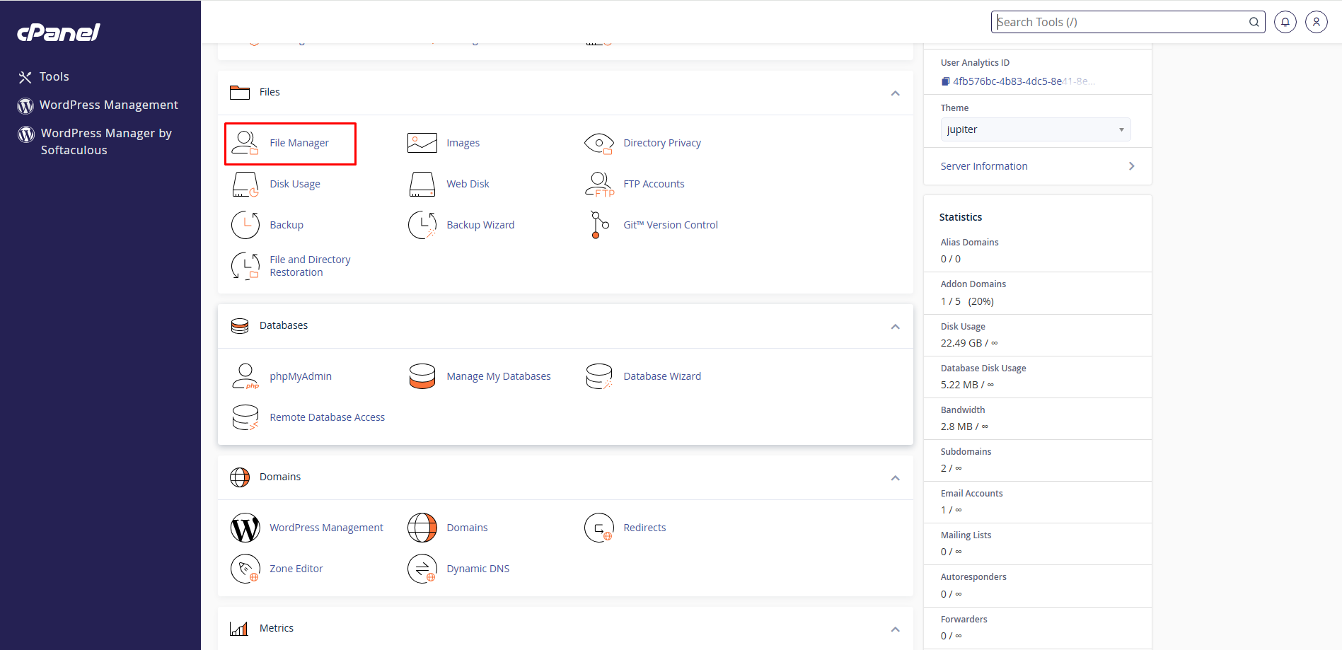 click on File Manager