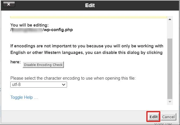 select the encoding of the file