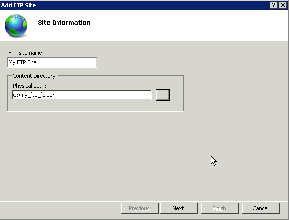 ftp site in iis