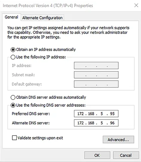 Internet Protocol Version Properties