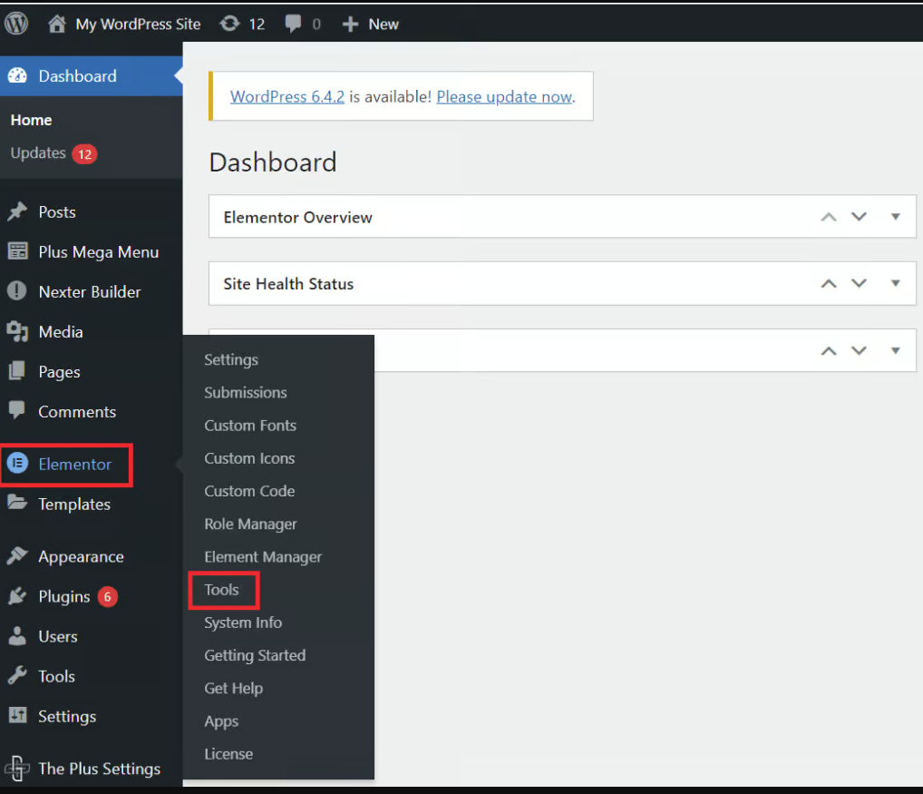 go-to-elementor-settings