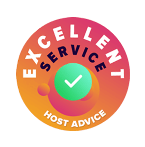 Excellent Service Award by HostAdvice | MilesWeb UK