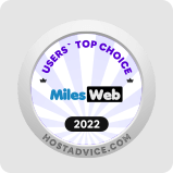 User's Top Choice Award by HostAdvice | MilesWeb UK